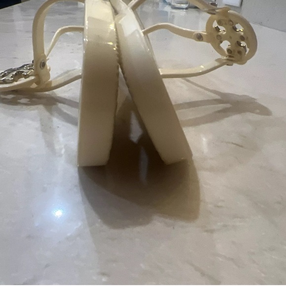 Tory Burch Mini Miller Flat Thong Sandals 6M ivory off white - Picture 7 of 10